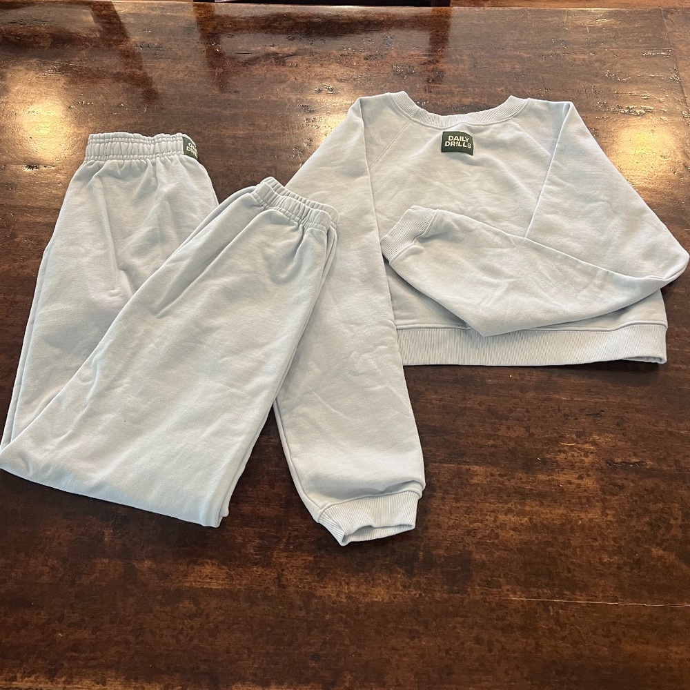 Daily Drills Cropped Crewneck and Sweatpant Set